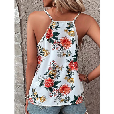 Summer New Women's Vest V-neck Print