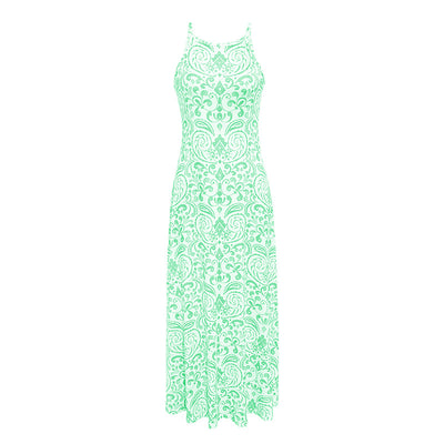 Womens Summer Halter Dress Casual Loose Boho Floral Sundresses Flowy Beach Vacation Outfits